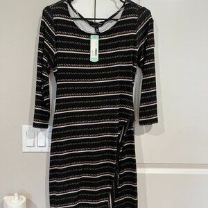 Market and Spruce | Dress | Black with Pattern | Size Large Petite